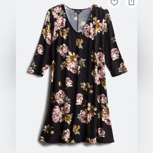 Fortune + Ivy Floral Black Dress